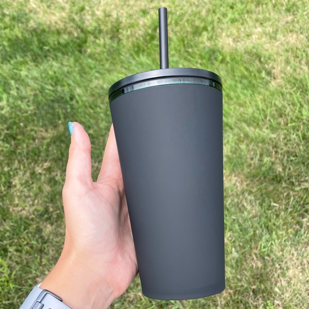 NEW Starbucks Black Matte Grande Tumbler Cold Cup - Picture 5 of 8